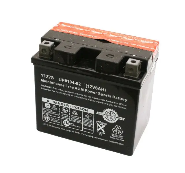 Universal Parts 12V 6Ah Battery Ytz7s 1