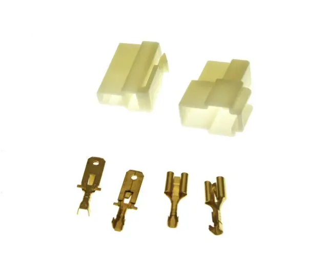 Universal Parts 2 Pin Connector Kit - 6.3Mm Pin 1