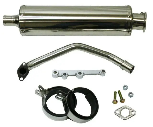 Ssp-G 2Nd Gen Gy6 Round Stainless Performance Exhaust 1