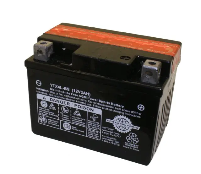 Universal Parts 12V 3Ah Battery Ytx4l-Bs 1