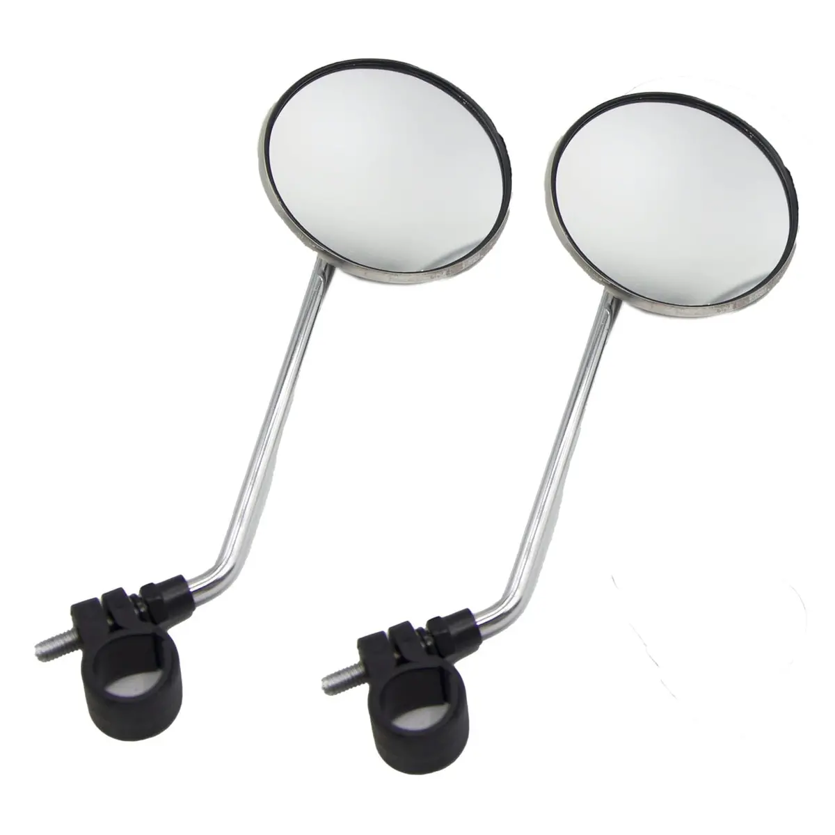 Adjustable Handlebar Mirrors For E-Bikes - Wide Angle Convex Rear View Bike Mirrors For Mountain, Road, Bmx, Cruiser Bikes - 2Pcs Set 1