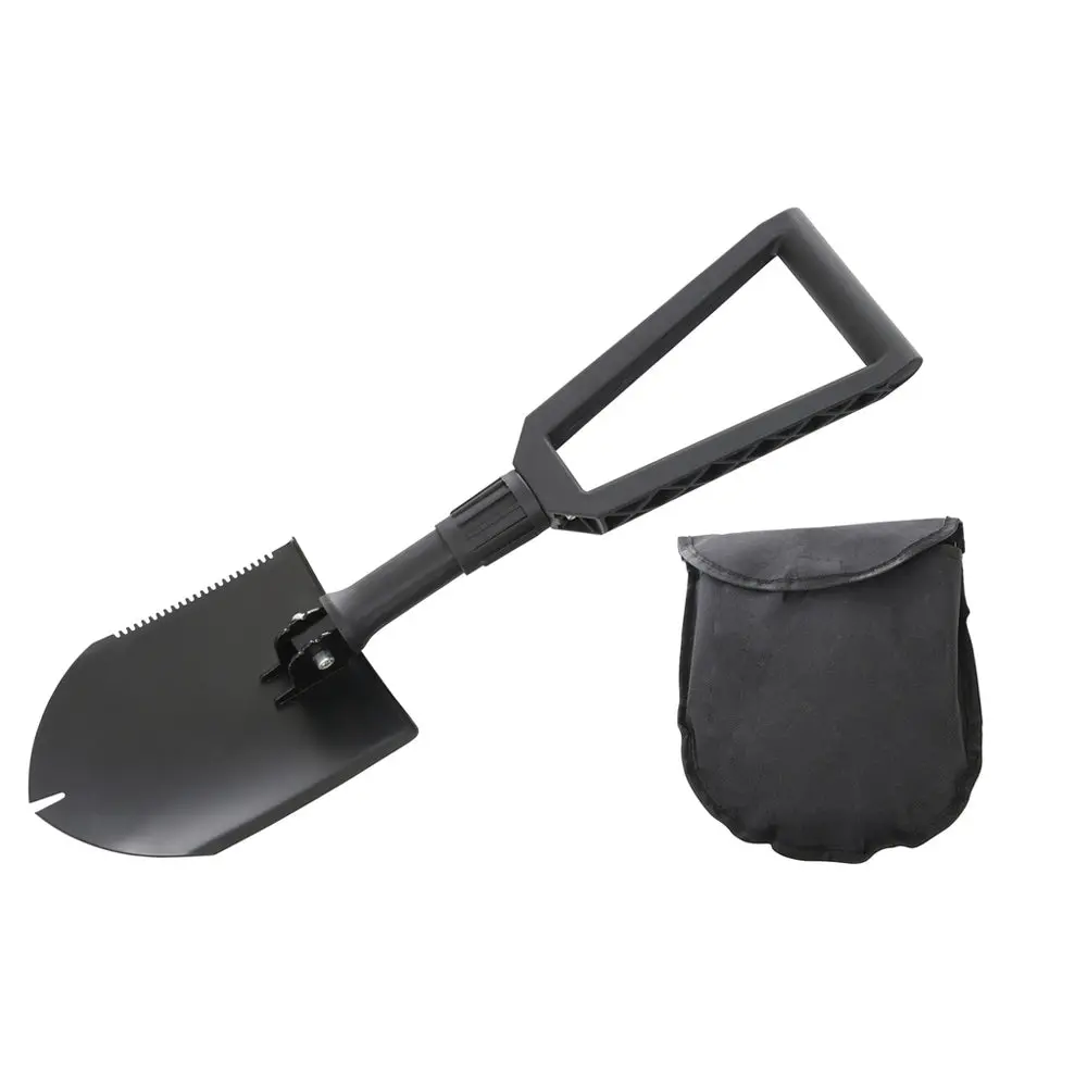 Overland Vehicle Systems - Multi Functional Military Style Utility Shovel With Nylon Carrying Case 1