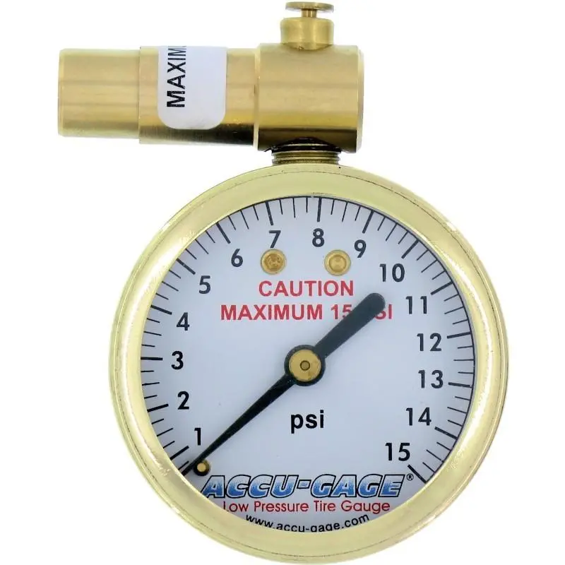 Meiser Accu-Gage By Milton 0-15Psi Presta Valve Low Psi Tire Gauge Fat Bike 1