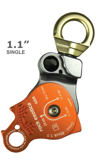 Rock Exotica Omni-Block Swivel Pulley 1.1" Small 1