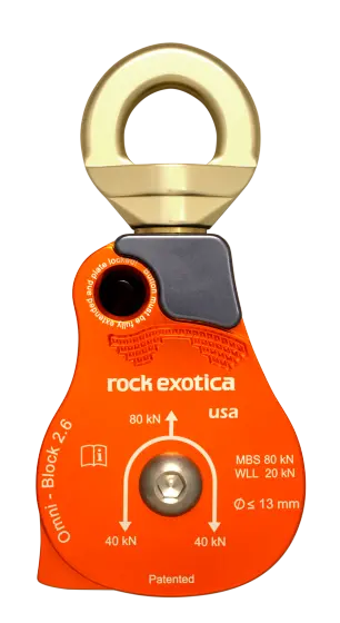 Rock Exotica Omni-Block Swivel Pulley 2.6" 1