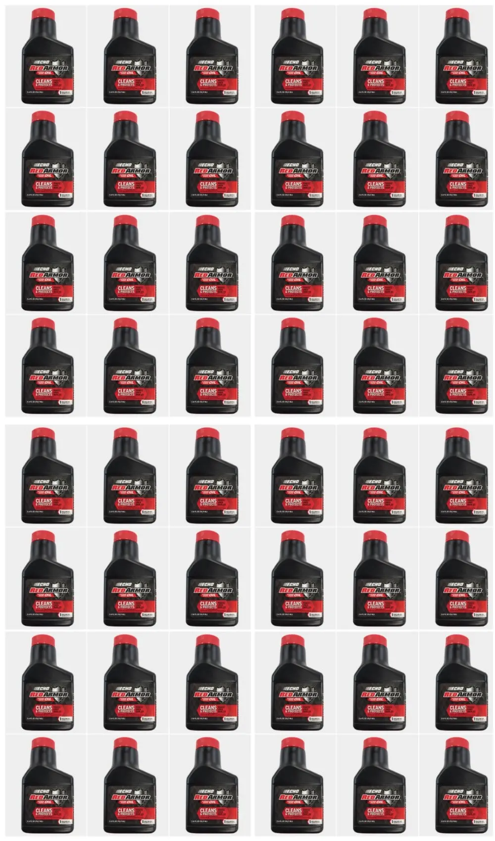 (48 Pack) 2.6 Oz: 1 Gallon Mix Echo Red Armor 2-Cycle Oil 6550001 1