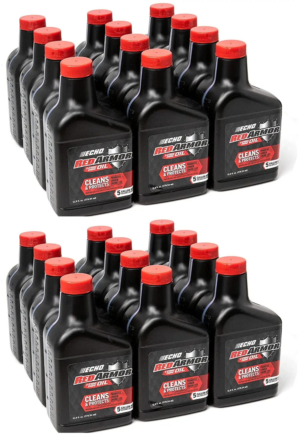 (24 Pack) 13 Oz: 5 Gallon Mix Echo Red Armor 2-Cycle Oil 6550005 1