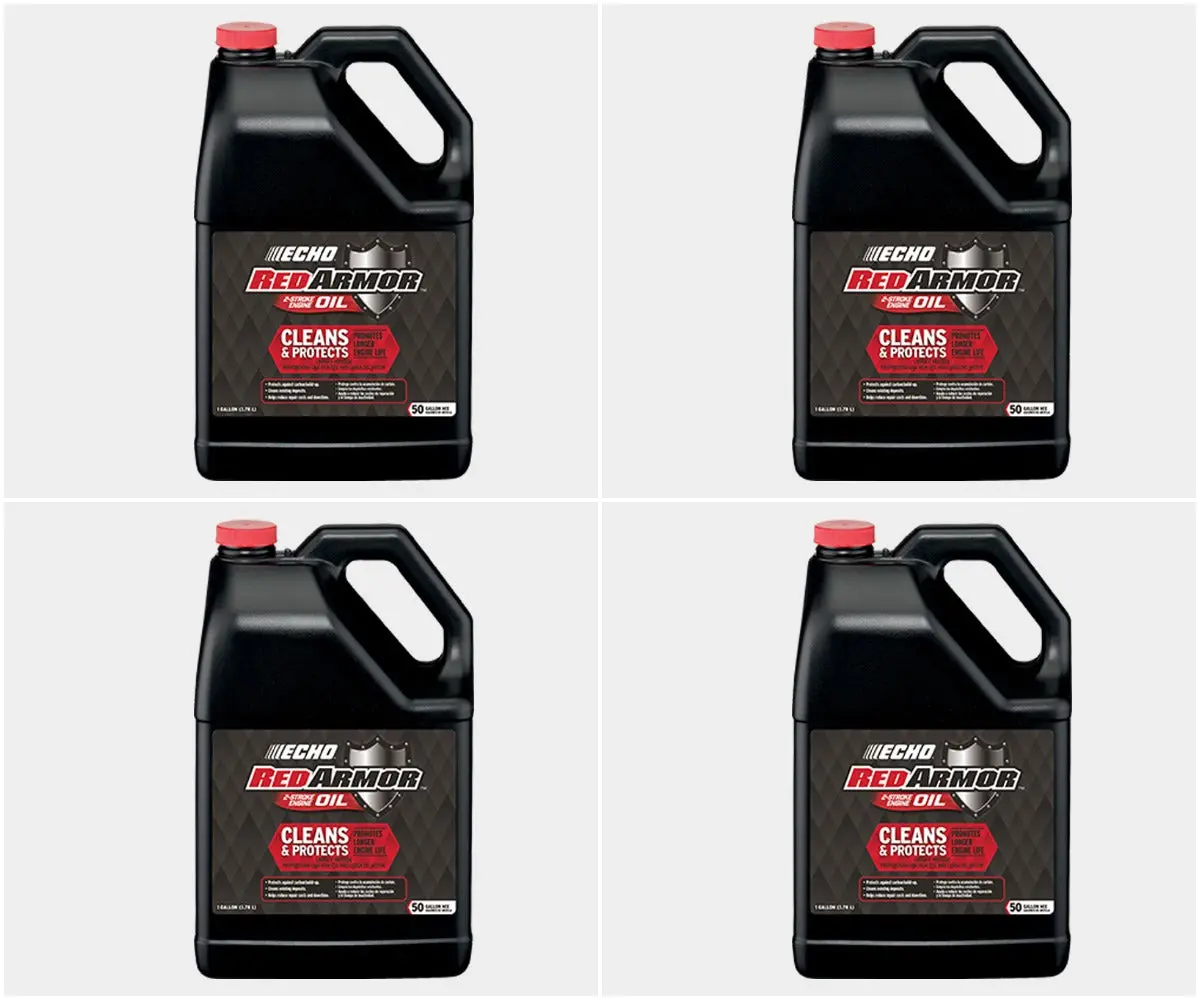 (4 Pack) 1 Gallon Makes 50 Gallon Mix Echo Red Armor 2-Cycle Oil 6550050 1