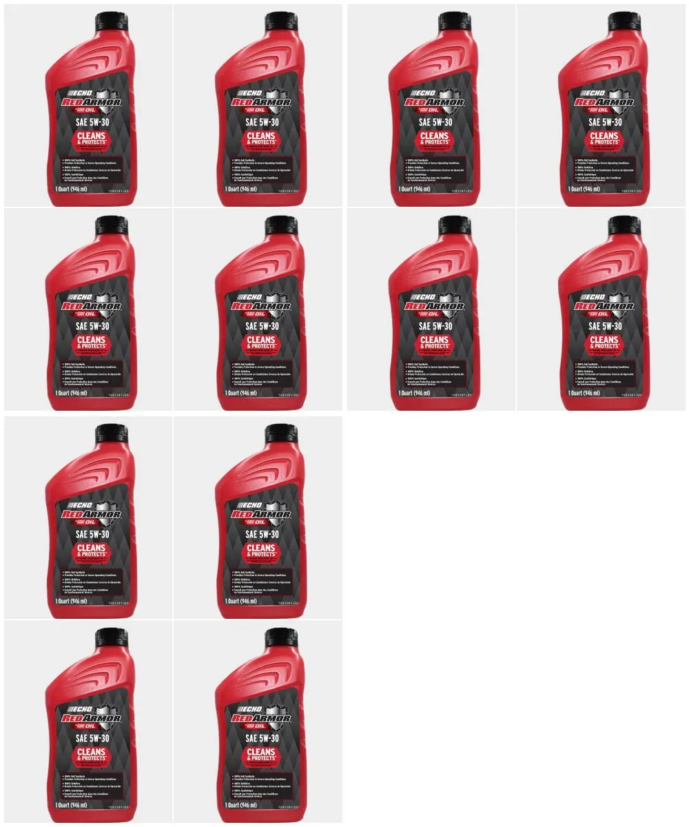 (12 Pack) 1 Quart 4-Stroke Oil Red Armor Sae 5W-30 6554032 1