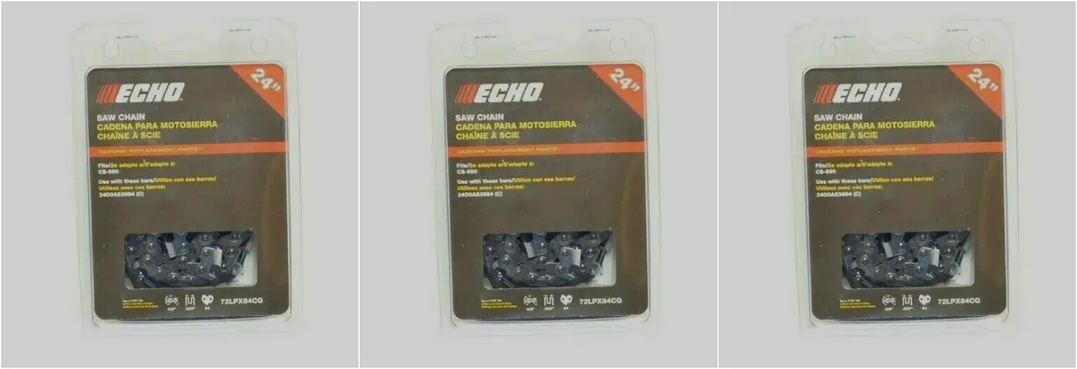 (3 Pack) 72Lpx84cq Genuine Echo 24" Chainsaw Chain Cs-590 1