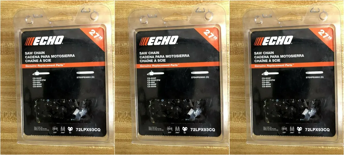 (3 Pack) 72Lpx93cq Echo 27" Chainsaw Chain Cs-600P Cs-680P Cs-800P 1