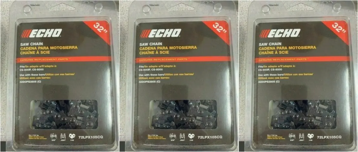(3 Pack) 72Lpx105cq Echo Chainsaw Chain 32" Cs-800P, Cs-7310P 1