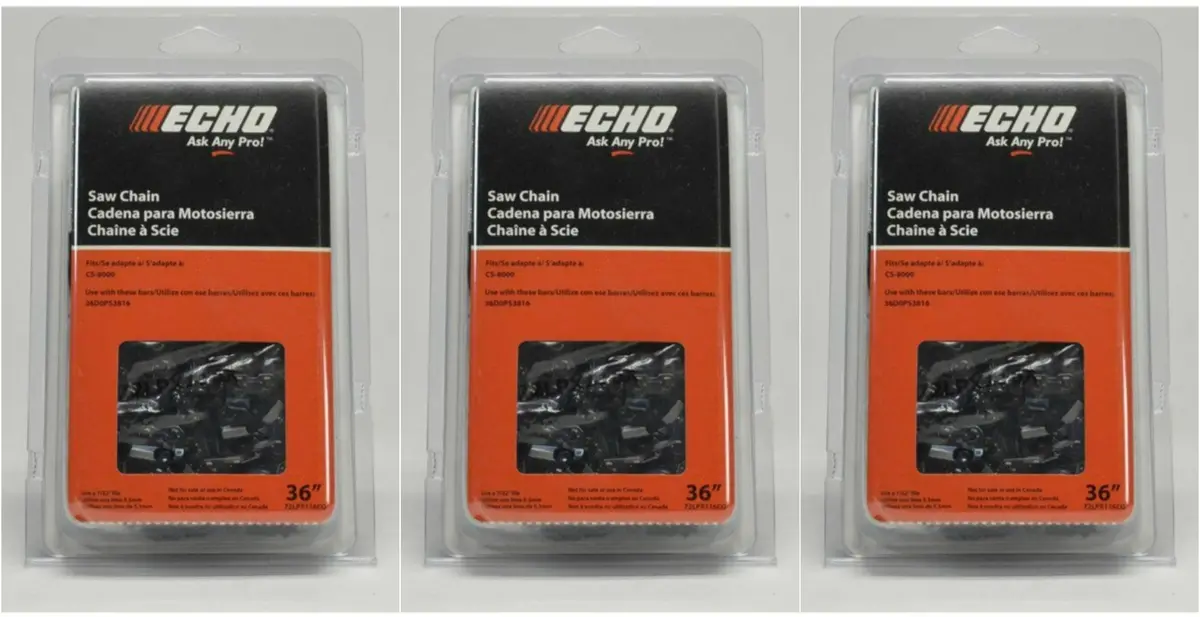 (3 Pack) 72Lpx116cq Echo 36" Chainsaw Chain Cs8000 Cs-800P 1