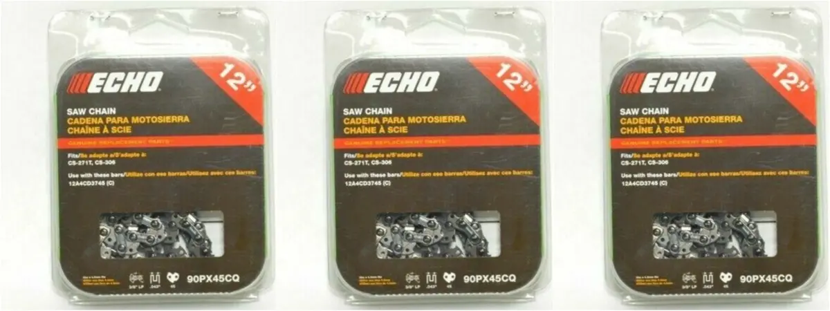 (3 Pack) 90Px45cq Echo 12" Chainsaw Chain Cs-271T Cs-2511T 1