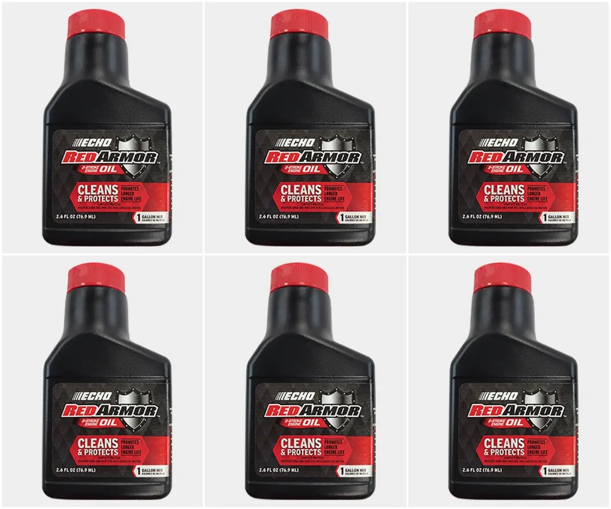 (6 Pack) 2.6 Oz: 1 Gallon Mix Echo Red Armor 2-Cycle Oil 6550001 1