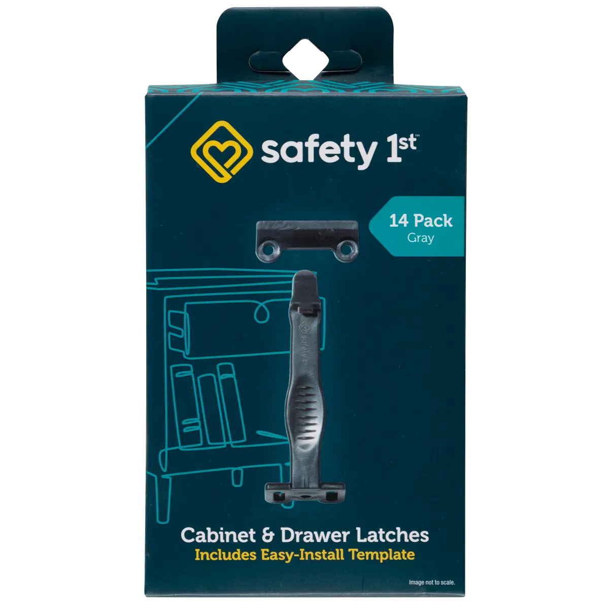 Cabinet & Drawer Latches - Gray (14 Pack) 1