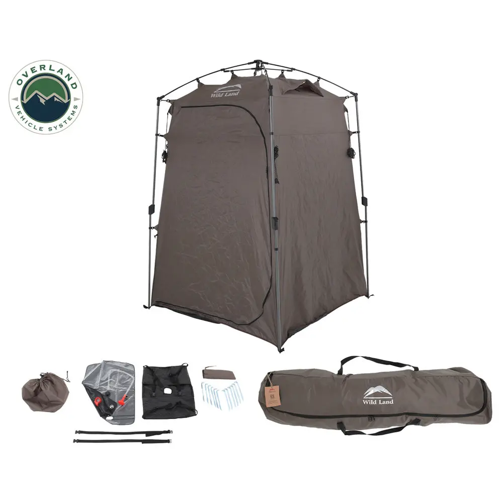 Overland Vehicle Tents - Portable Privacy Room With Shower, Retractable Floor And Amenity Pouches And More – Quick Set Up 1