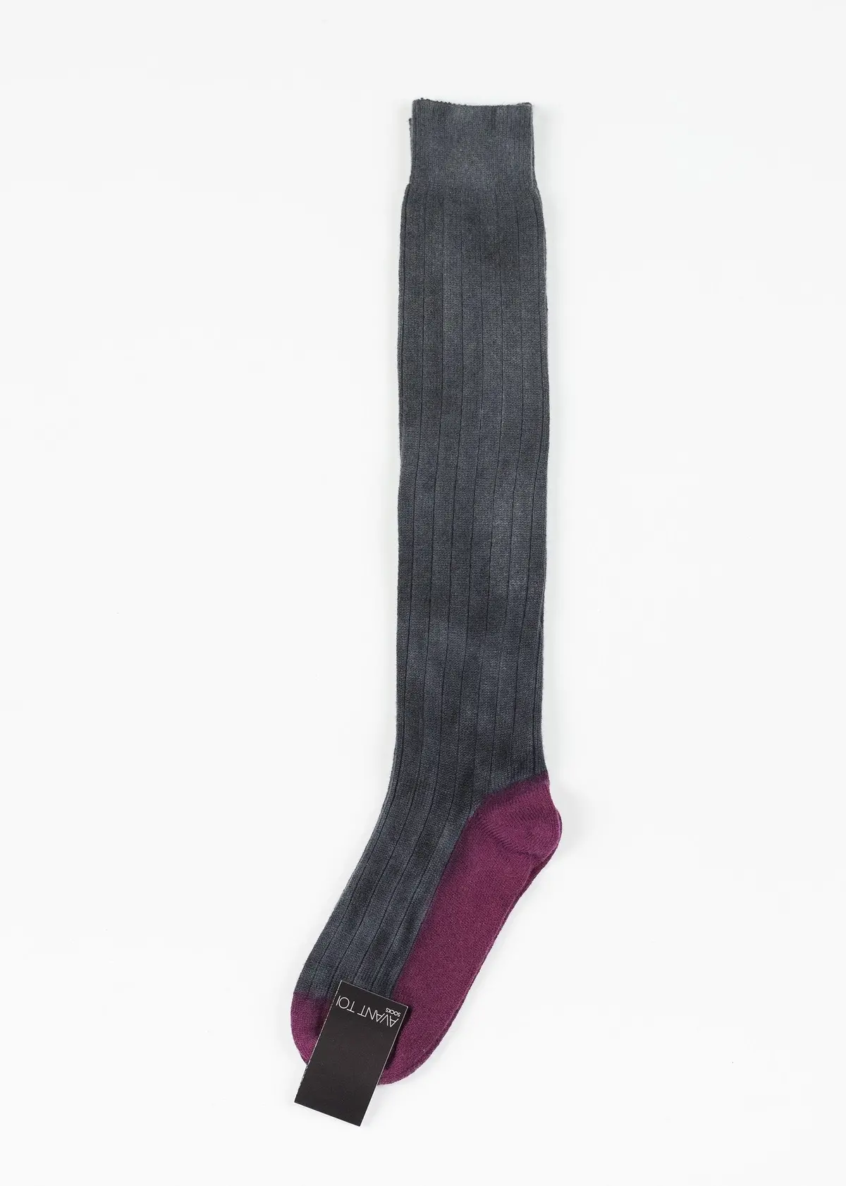 Cashmere Knit Sock In Grey 1