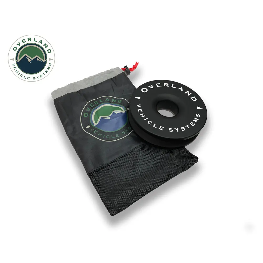 Overland Vehicle Systems - Recovery Ring 6.25" 45,000 Lb. Black With Storage Bag 1