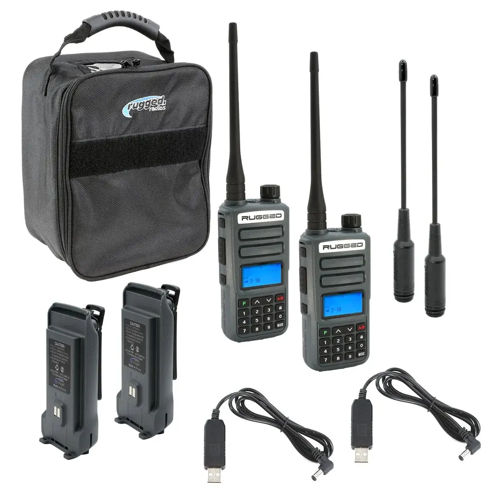 Rugged Radios - Adventure Pack - Gmr2 Plus - Gmrs / Frs Two Way Handheld Radios With Accessories 1