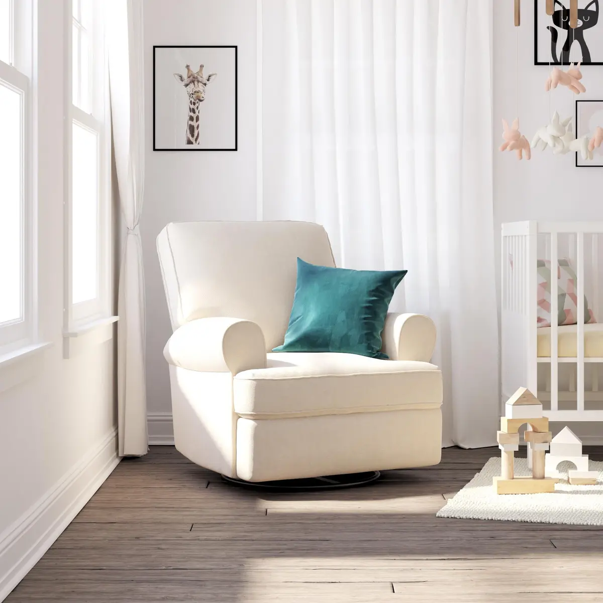 Baby Relax Tiana Nursery Swivel Glider Recliner Chair 1