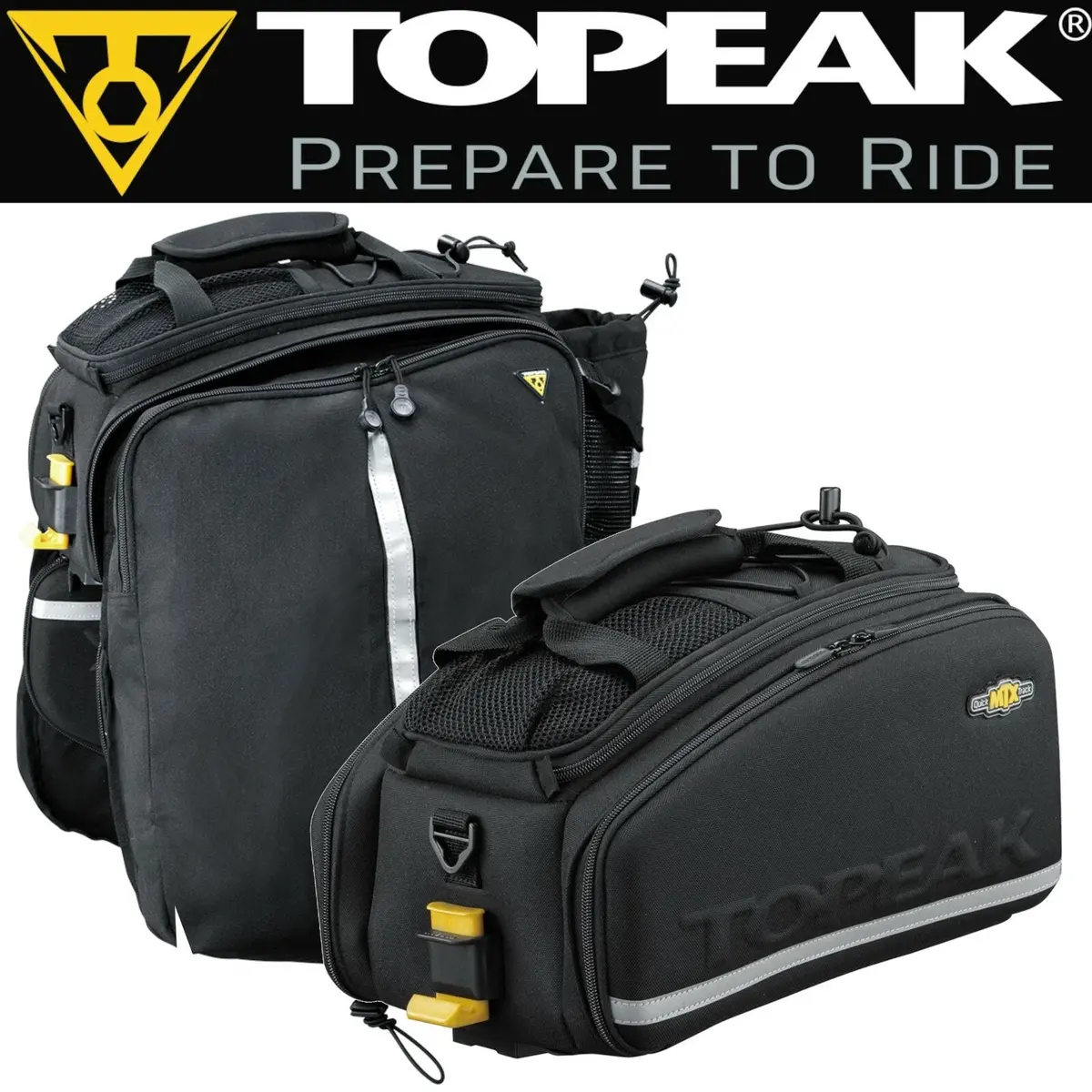 Topeak Tt9647b Mtx Exp Trunk Bag W/ Folding Panniers Quick Track W/Bottle Holder 1
