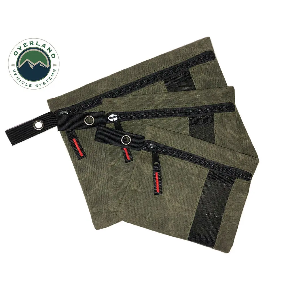 Overland Vehicle Systems - Small Size 3-Bag Set Of Storage Bags - #12 Waxed Canvas 1