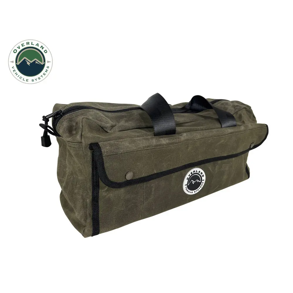 Overland Vehicle Systems - Small Duffle Bag With Handle & Straps #16 Waxed Canvas 1