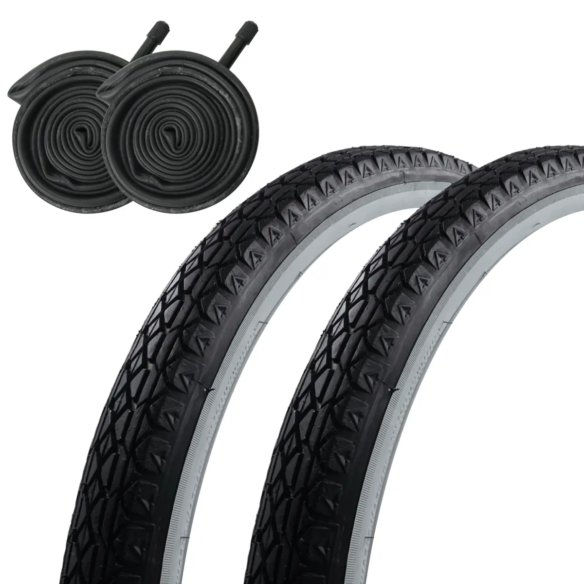 Sunlite Cruiser V52 26X2.125 Whitewall Folding Tire And Schrader Tube Kit 1