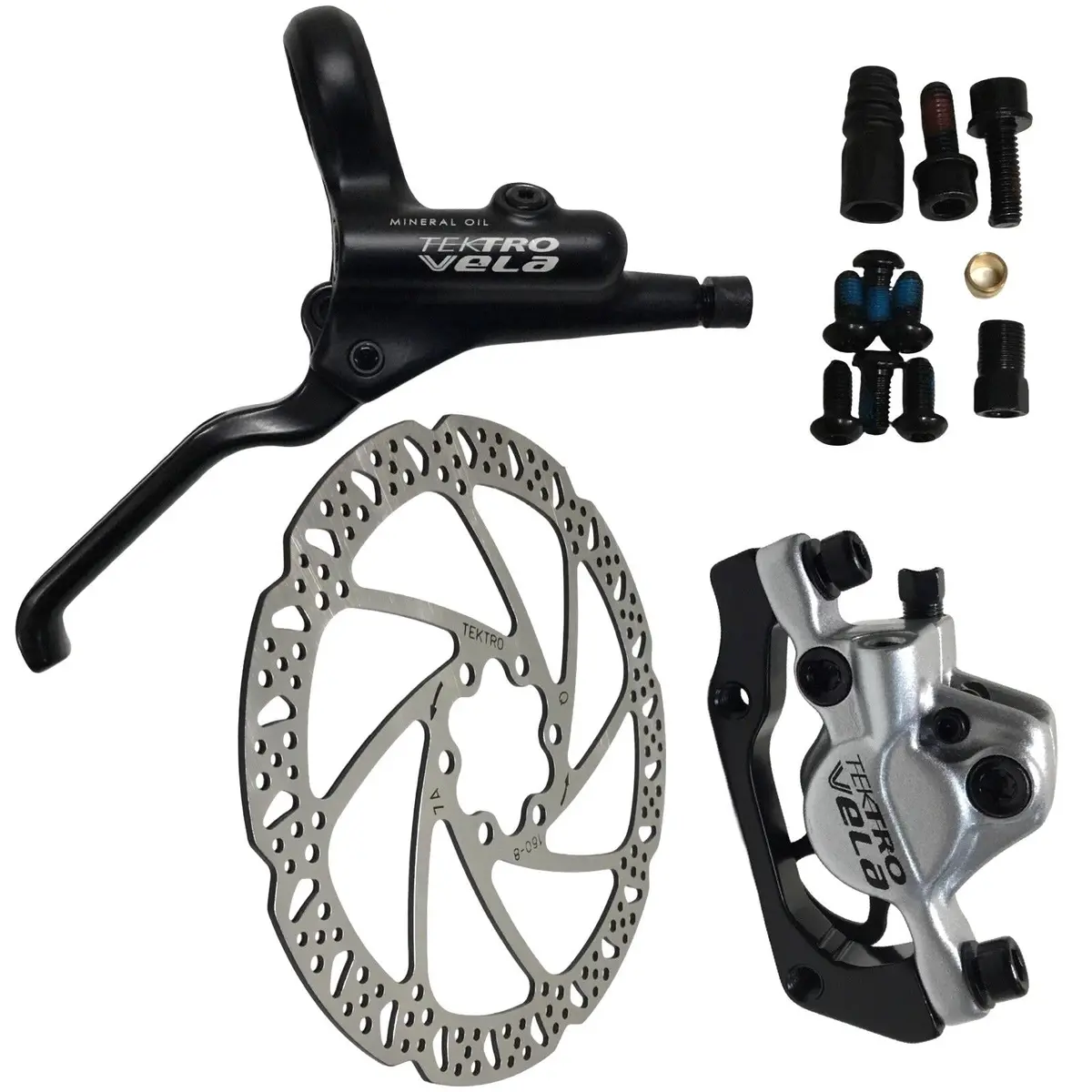 Tektro Vela Hydraulic Rear Brake – 160Mm Rotor, 1600Mm Hose 1