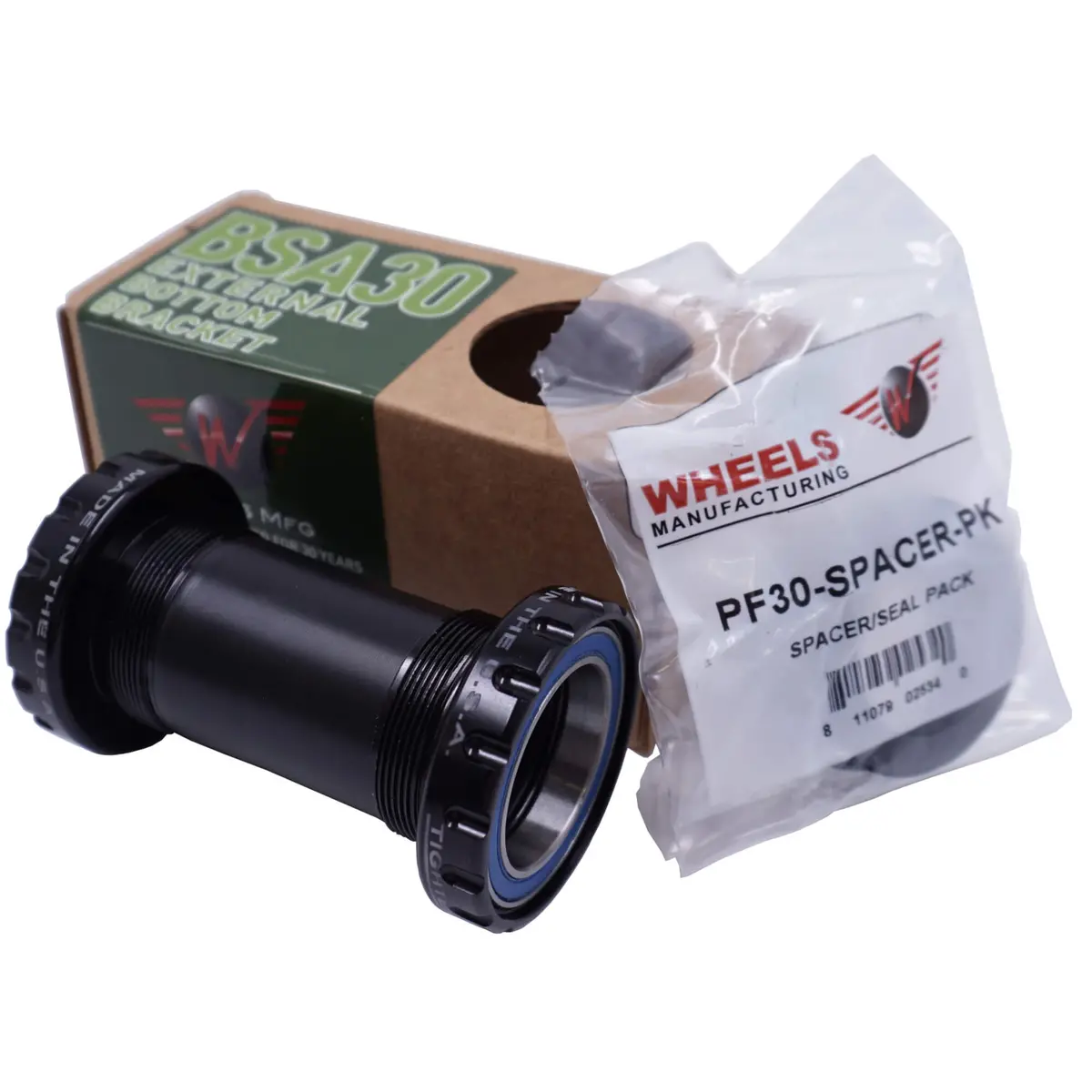 Wheels Manufacturing Bb-Bsa30-Bb Threaded To 30Mm Abec-3 Bottom Bracket 1