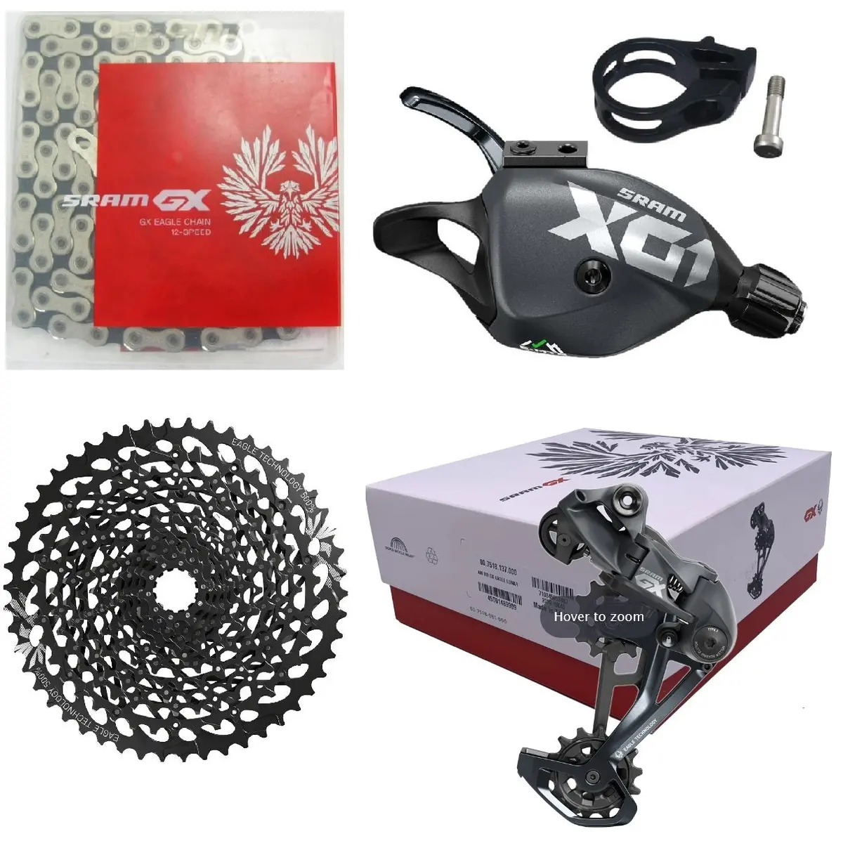 Sram Gx 12-Speed Group With X01 Single Click Shifter 1