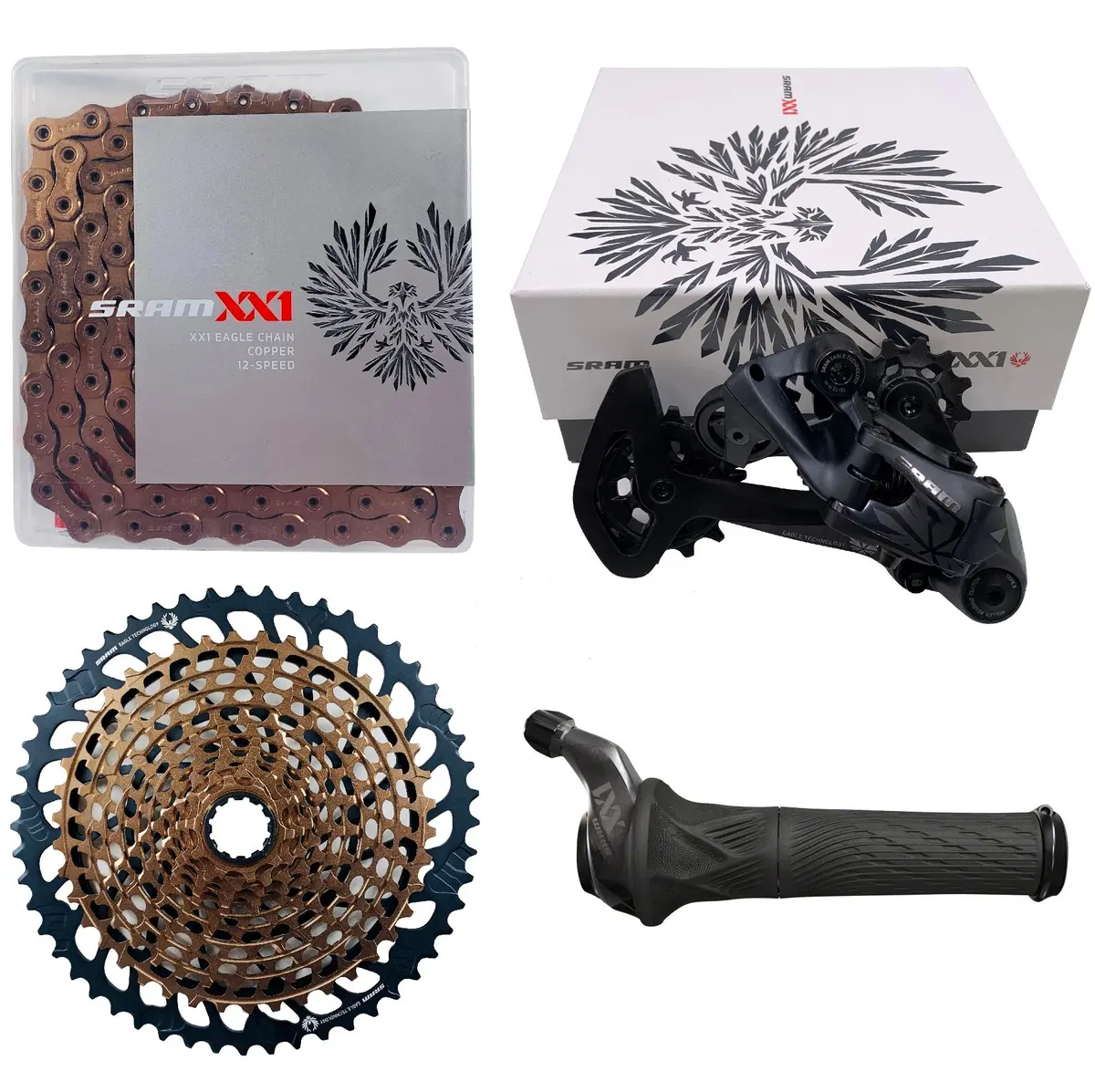 Sram Xx1 Eagle 12 Speed 4 Piece Grip Shift Groupset 1