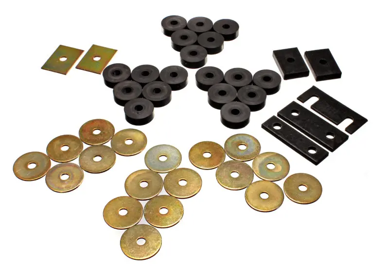Energy Suspension Black Body Mount Kit – Designed Exclusively For 1955–1957 Chevy Full-Size Convertibles (Bel Air, Caprice, Impala) 1