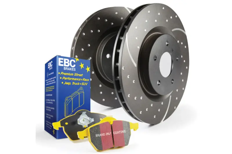 Ebc Yellowstuff Brake Pad & Gd Slotted Rotor Kit – High-Performance Street & Track Package 1