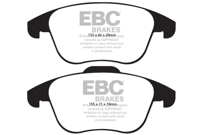Ebc Ultimax2 Front Brake Pads For 2015+ Audi Q3 2.0L Turbo Models 1