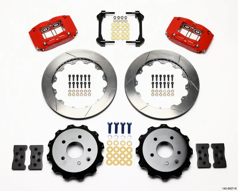 Wilwood Dynapro Radial Rear Brake Kit — 13-Inch Red Rotors For Nissan 350Z, 370Z, And Infiniti G35 1
