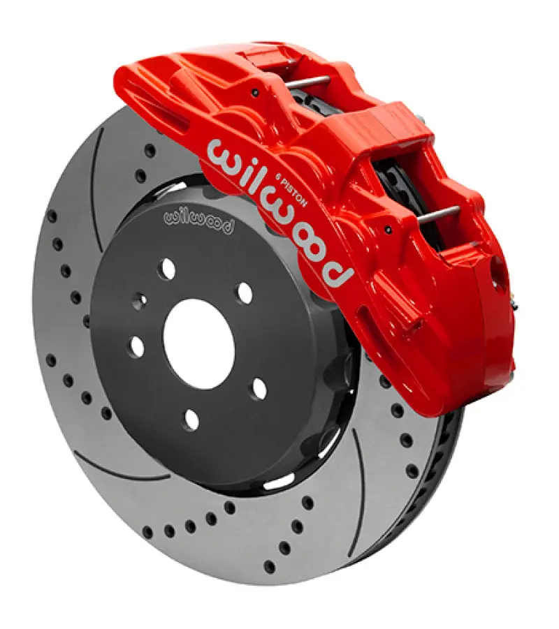Wilwood Sx6R Front Brake Kit – 15-Inch Lug-Drive, Slotted & Drilled Rotors With Lines For 2010–2014 Chevrolet Camaro Ss 1
