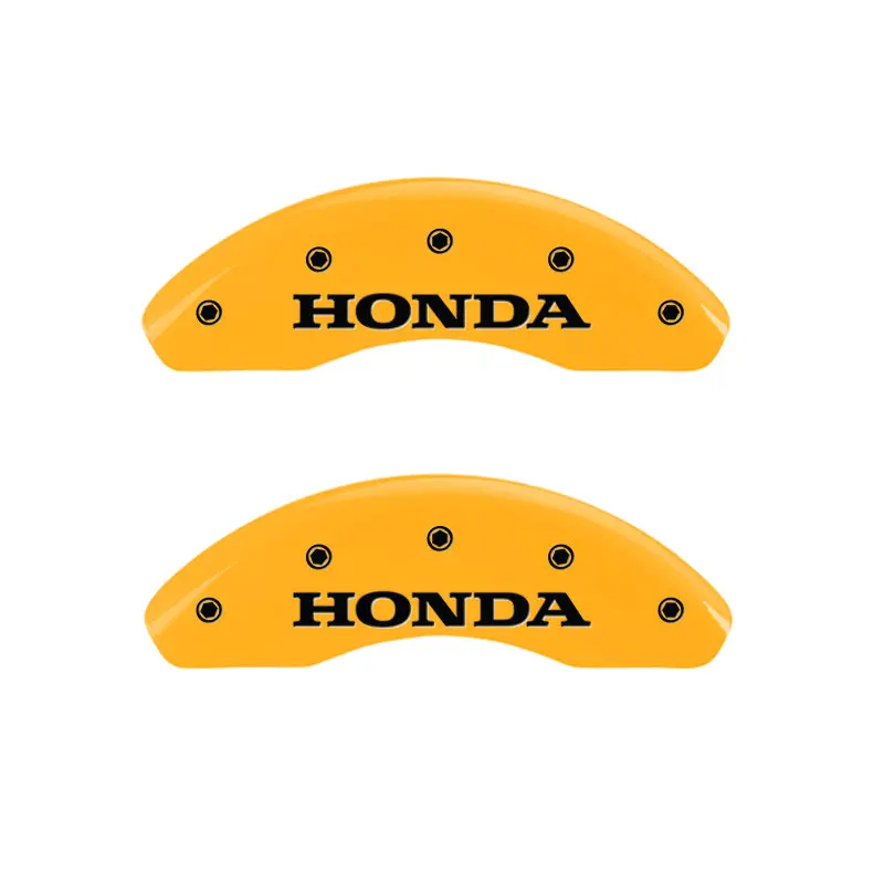 Mgp Engraved 4-Piston Caliper Covers – Yellow-Anodized Front & Rear For 2010 Honda Cr-V 1