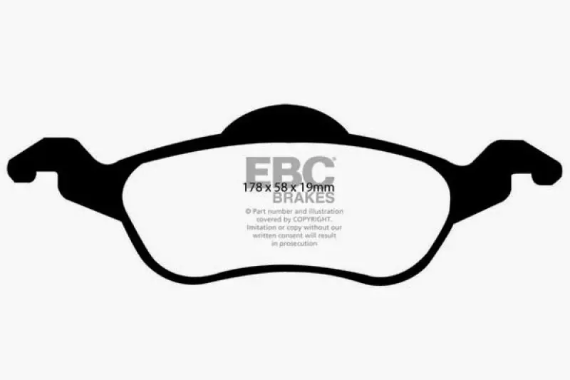Ebc Ultimax2 Front Brake Pads For 2000–2004 Ford Focus 2.0L 1