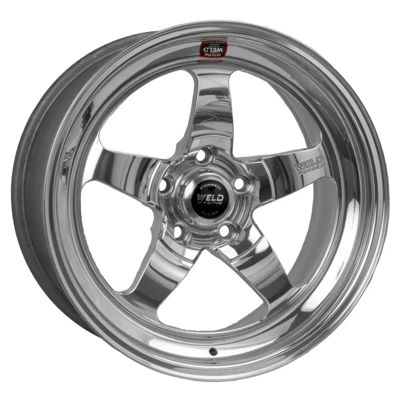 Weld S71 Polished Aluminum Wheel – 18X10, 5X4.75 Bolt Pattern, 5.7" Backspace, Medium Pad Finish 1