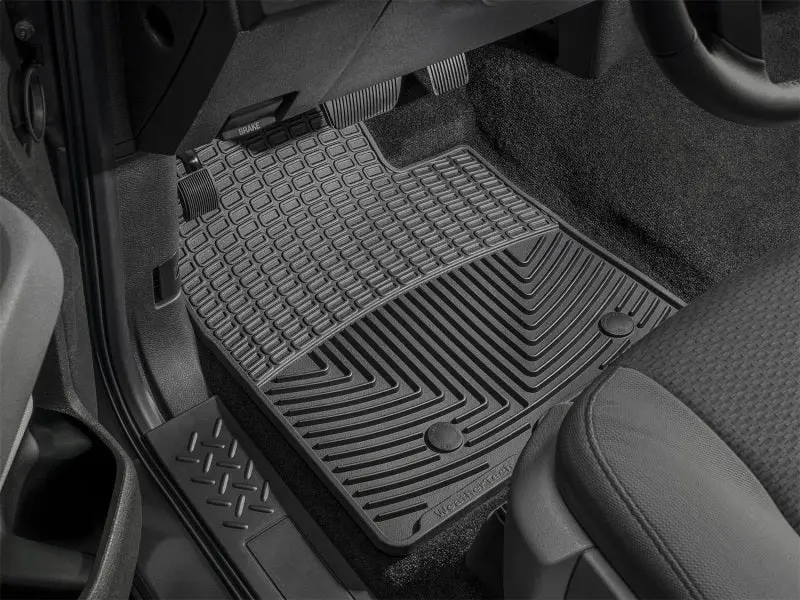 Wt Rubber Floor Mats – Front Row, Black Durable Tpe Material 1