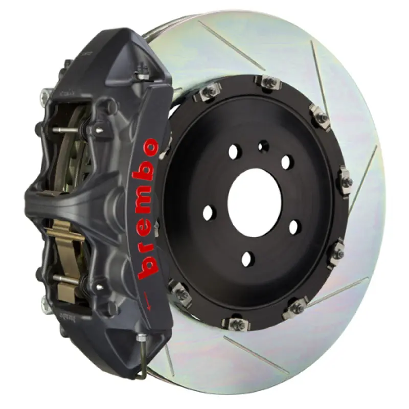 Brembo 08-14 C63 (Excl Black Series) Fr Gts Bbk 6Pist Cast 405X34 2Pc Rotor Slotted Type1-Black Ha 1