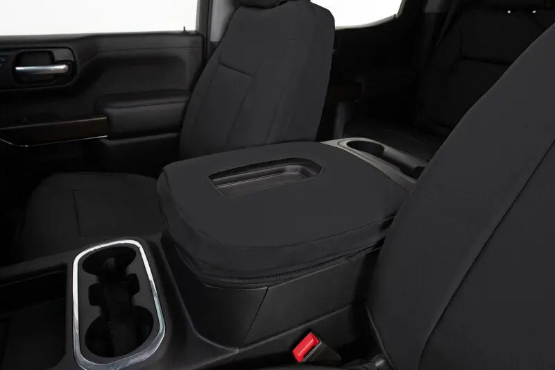 Covercraft Endura Precisionfit Seat Covers For 2012–2016 Ford F-250/F-350/F-450/F-550 – Front Row, Black/Black 1