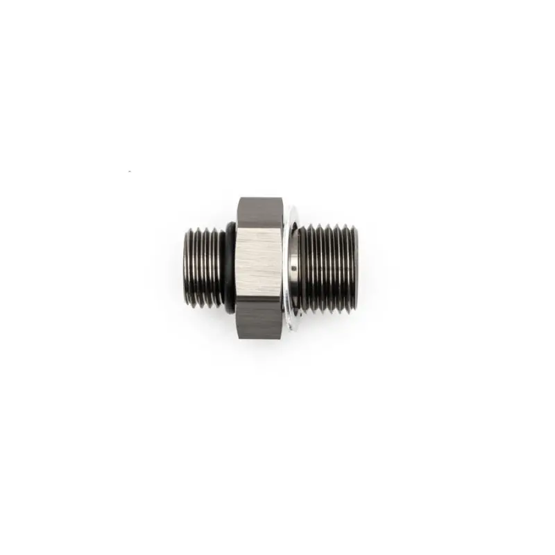 Deatschwerks 6An Orb Male To M16×1.5 Metric Adapter Fitting – Matte Black Anodized 1