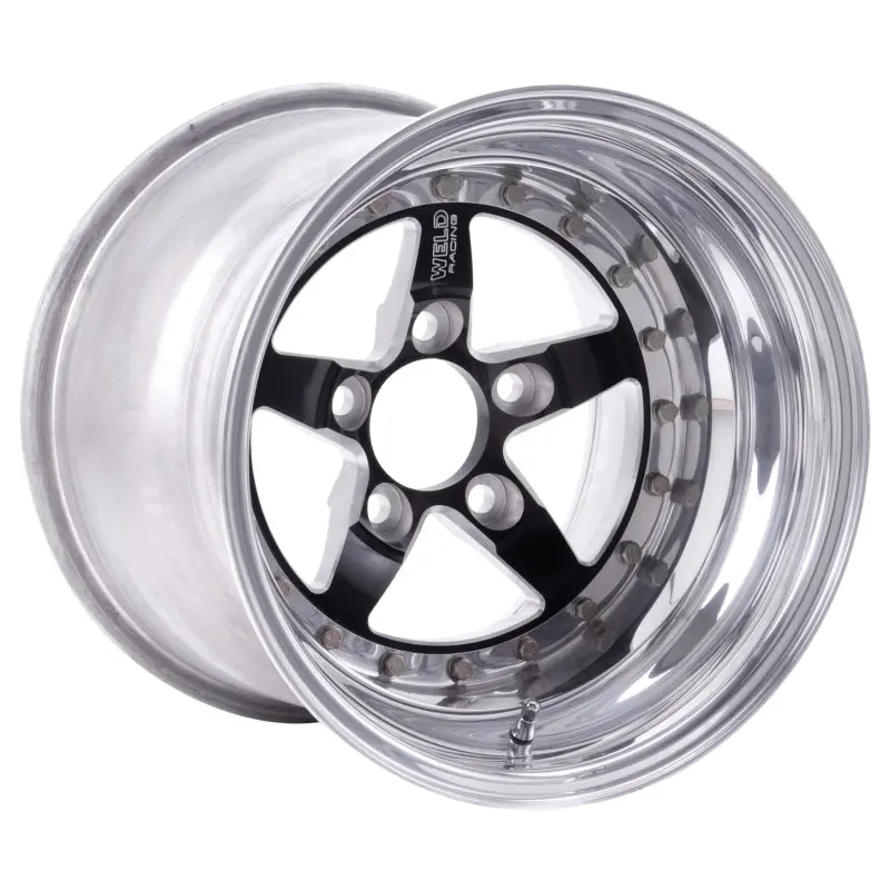Weld Weldstar 15X15 Inch Non-Beadlock Black Wheel – 5X4.5 Bolt Pattern, 7.5 Inch Backspace 1