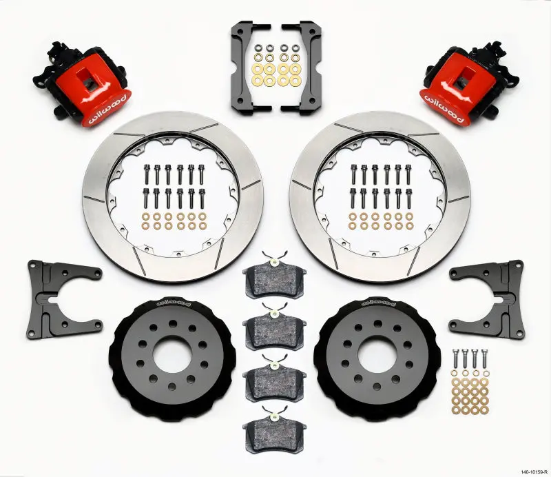Wilwood Rear Parking Brake Kit – 12.88" Diameter, Red Finish For 2005–2014 Mustang 1