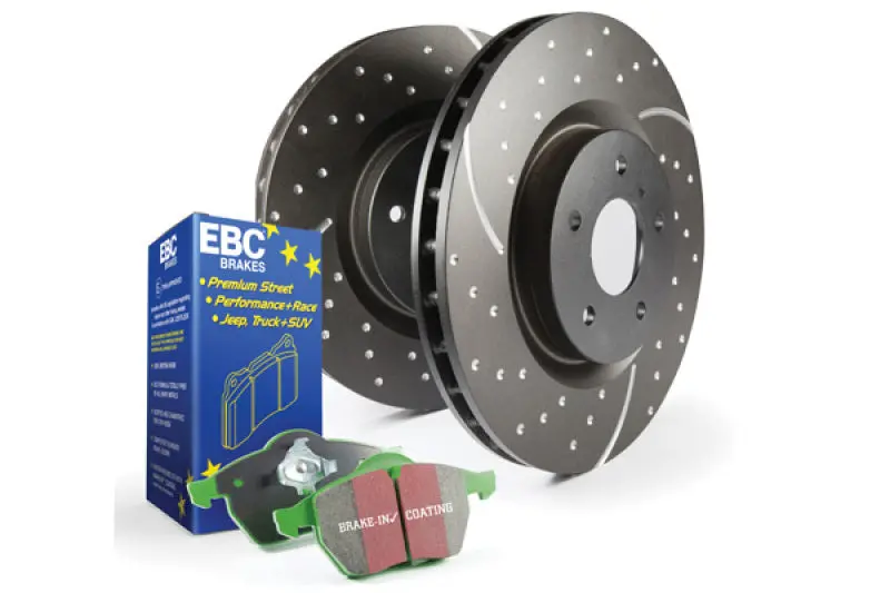 Ebc S10 Brake Kit: Greenstuff Pads + Drilled & Slotted Rotors 2