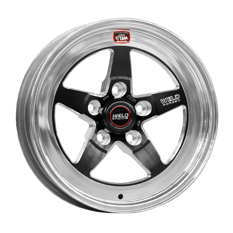 Weld S71 15X8.33 Non-Beadlock Black Racing Wheel – 5X4.5 Bolt Pattern, 4.5" Backspace, Low Pad Design 1