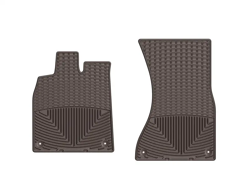 Weathertech Front Floor Mats – 2012+ Audi A6/S6 (Rubber, Cocoa Finish) 1